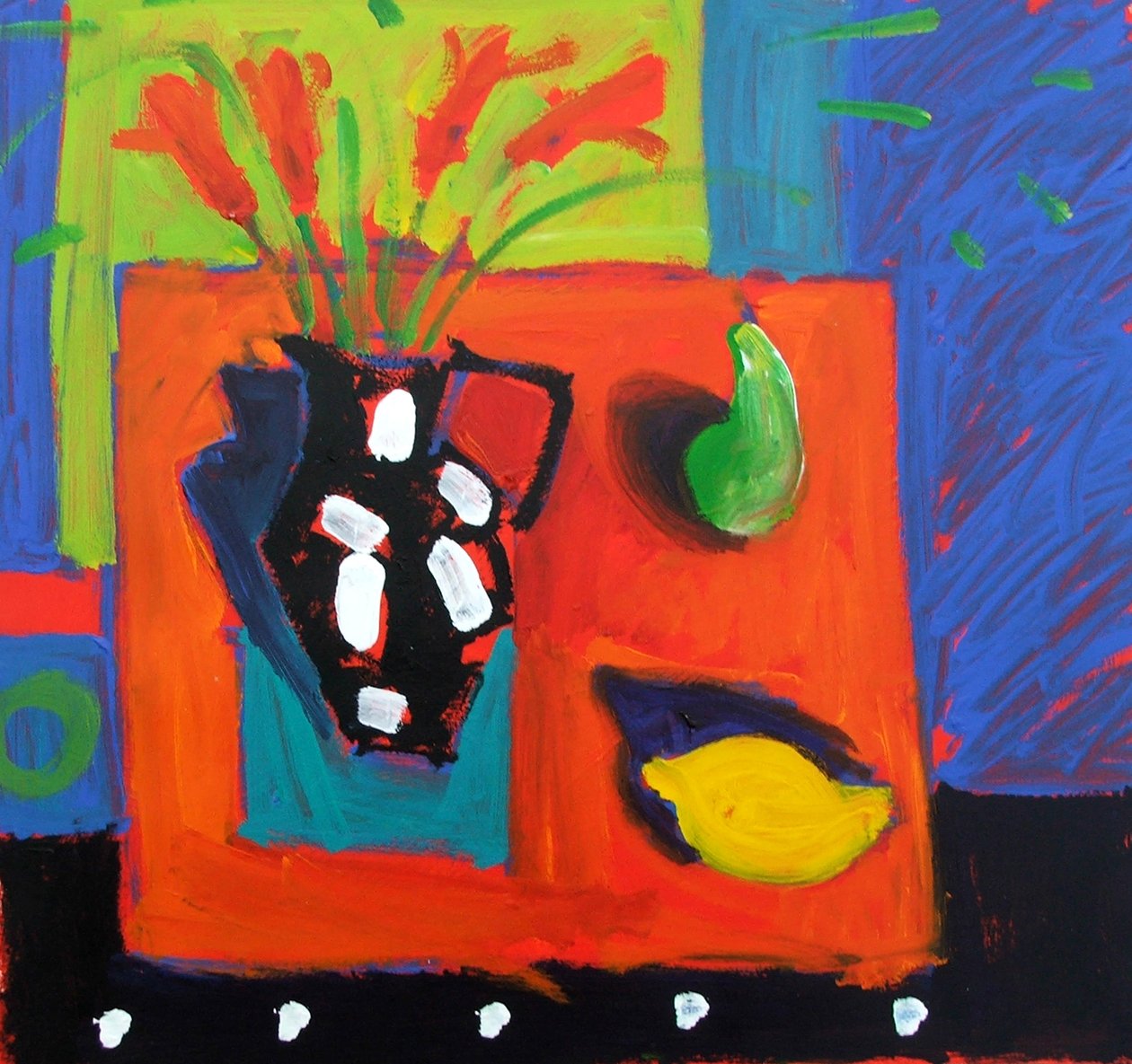 Citron (akryl ombord) av Paul Powis