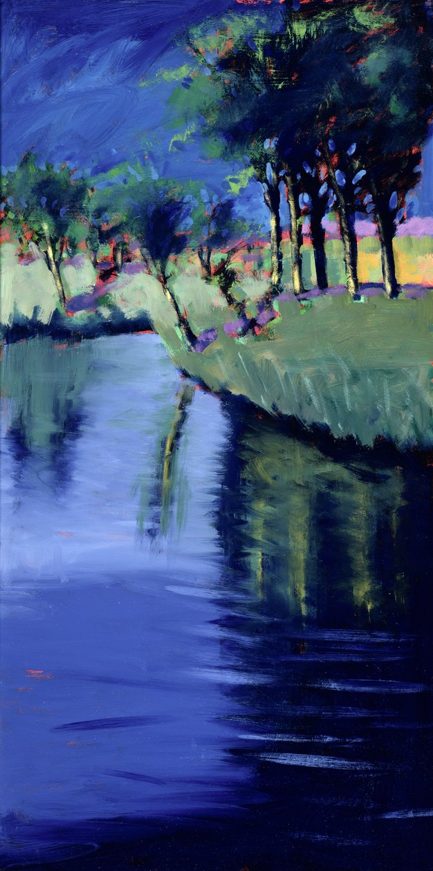 River (akryl på kartong) av Paul Powis