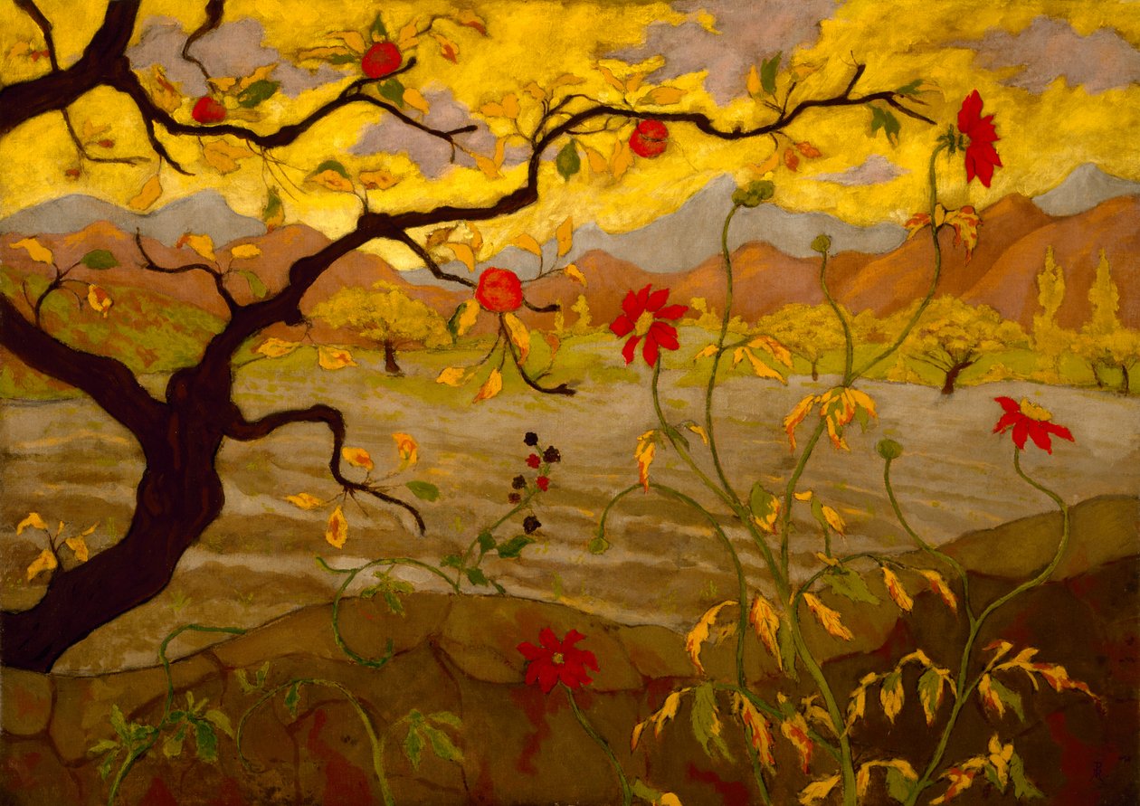 Äppelträd och röd frukt, c.1902 av Paul Elie Ranson