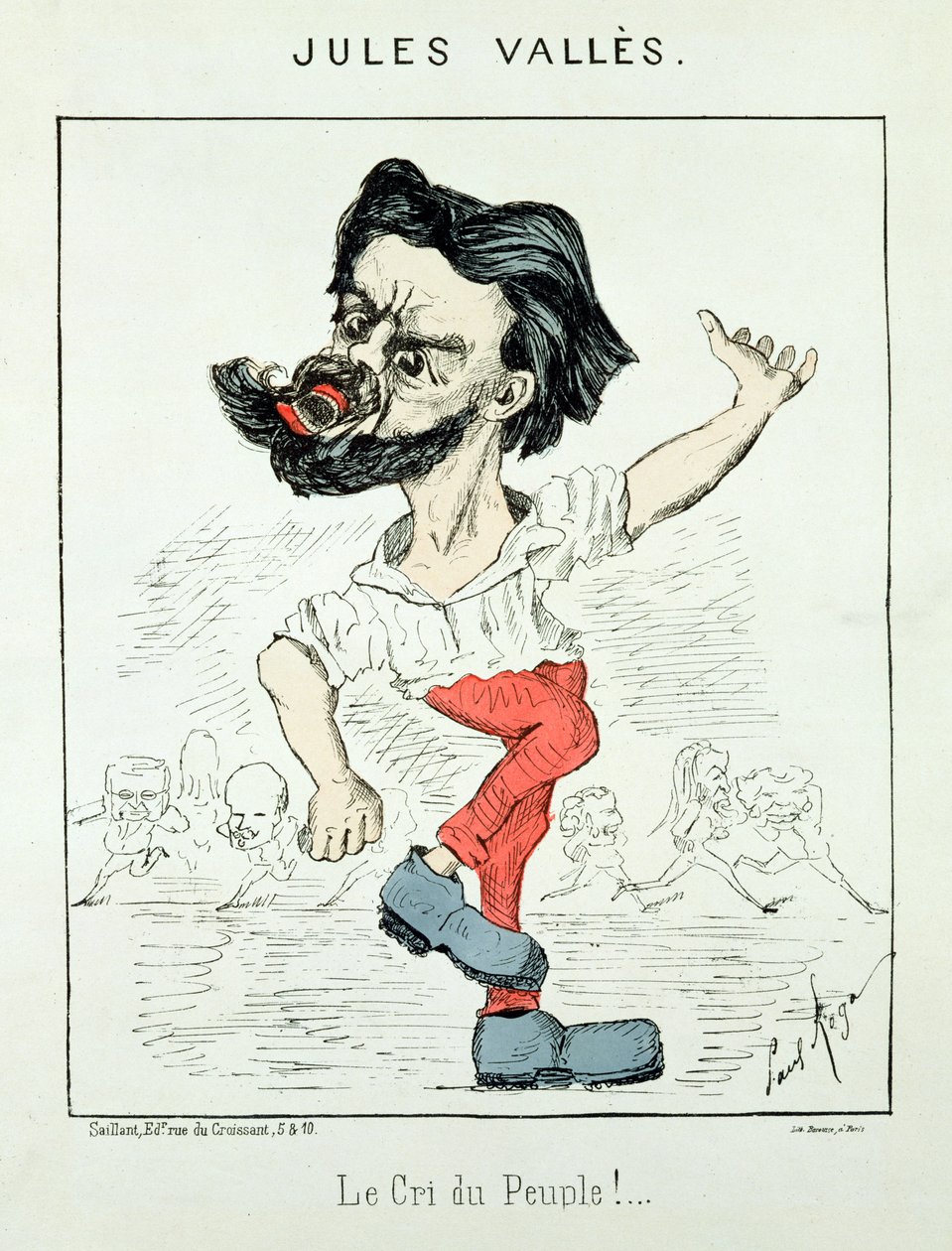 Karikatyr av Jules Valles av Paul Rega