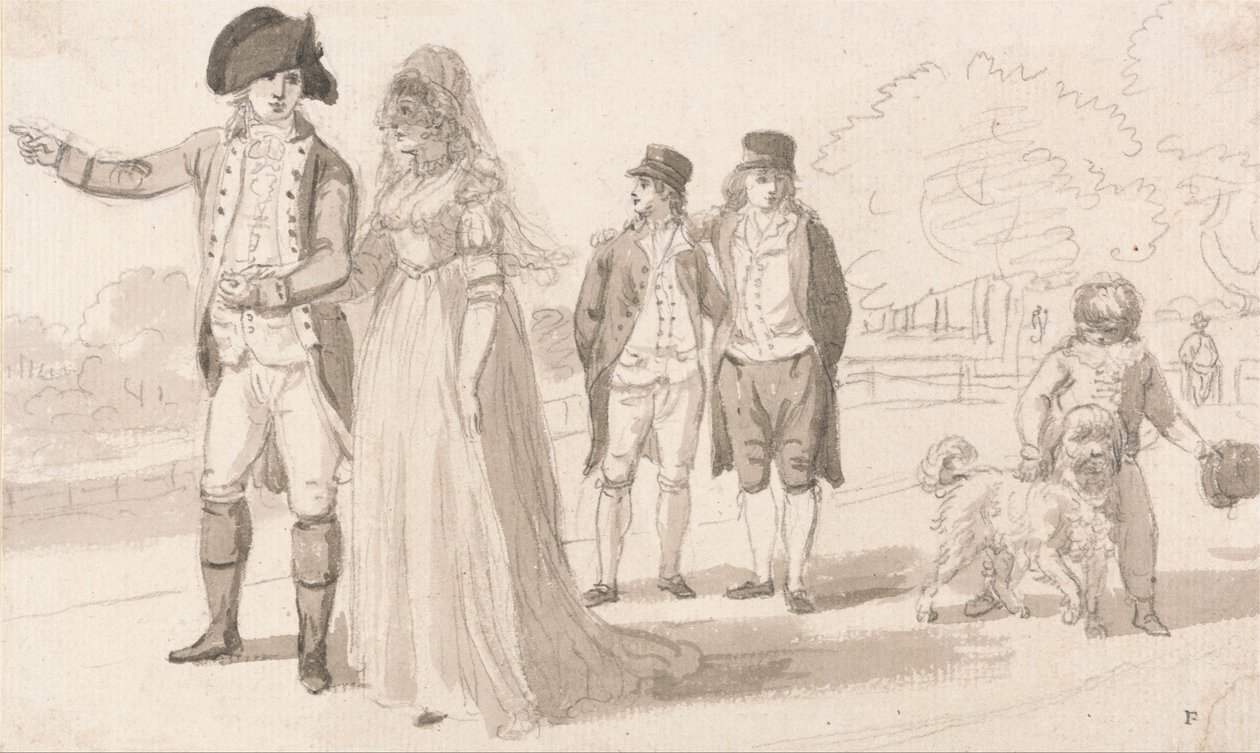 A Family in Hyde Park av Paul Sandby