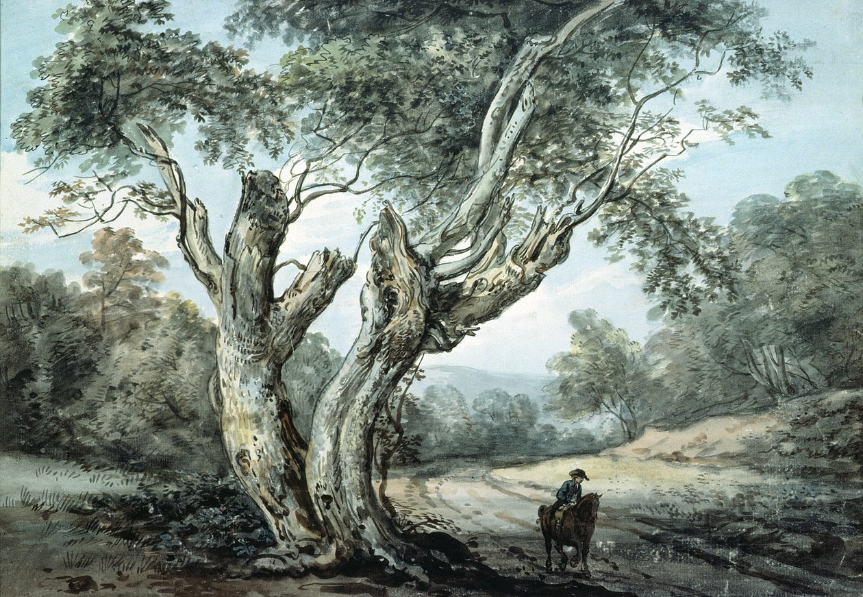 En väg genom Windsor Forest (akvarell) av Paul Sandby