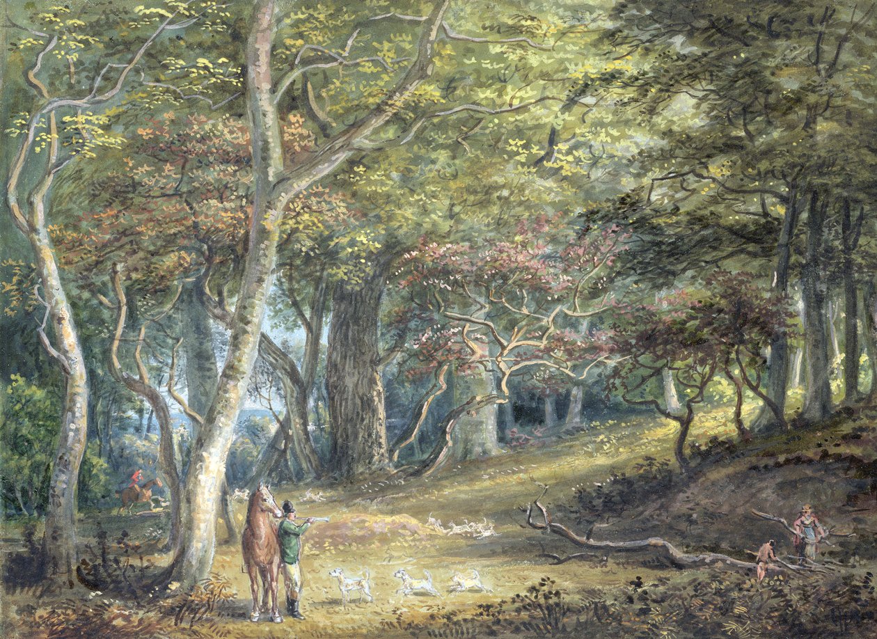En scen i Windsor Forest av Paul Sandby