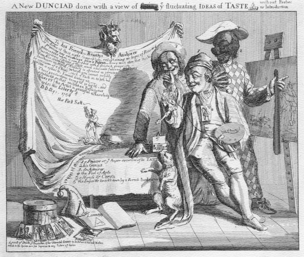 En ny Dunciad gjord med sikte på att fixa er fluktuerande smakidéer utan förord eller introduktion, 1753 av Paul Sandby