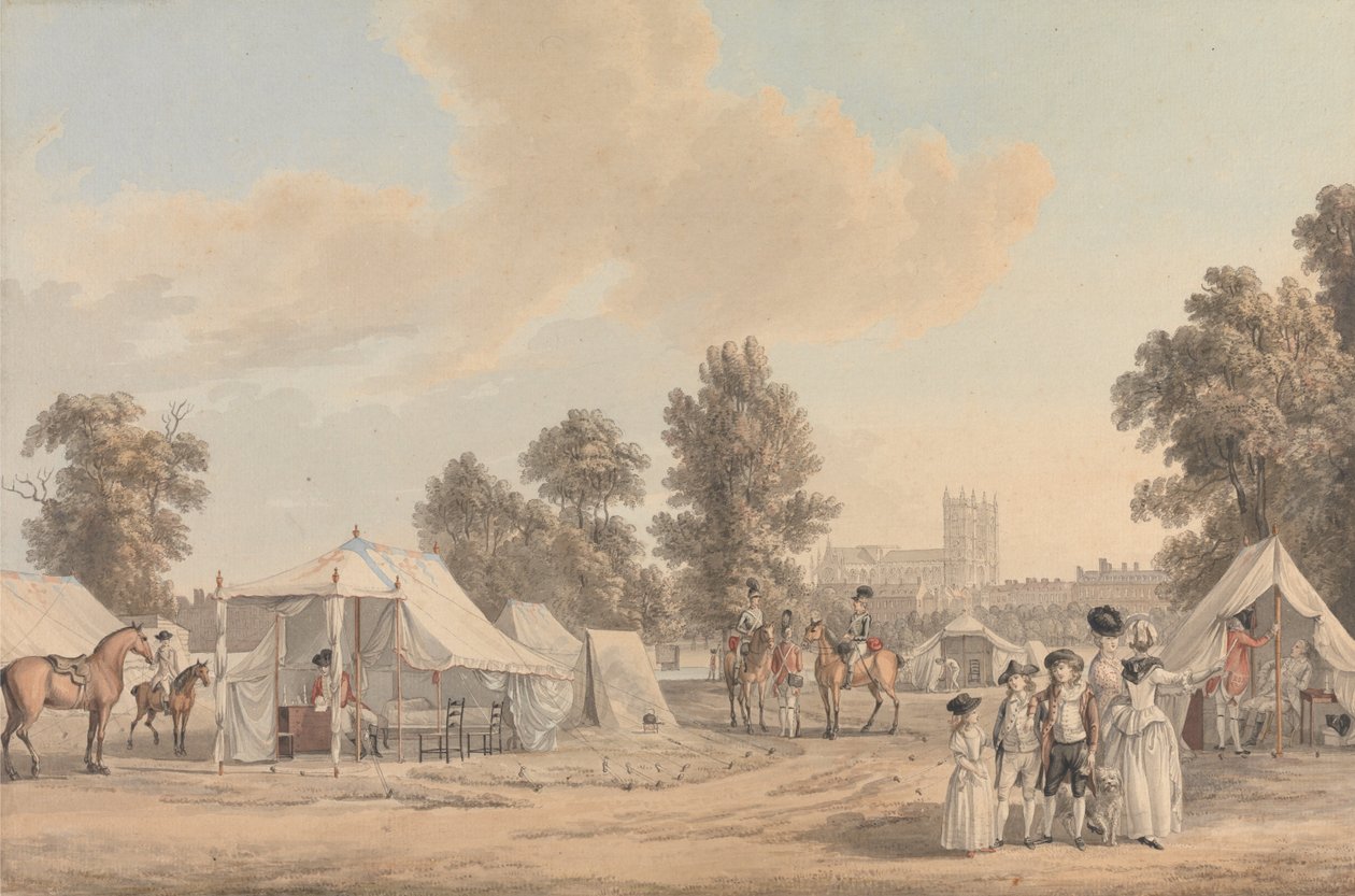 An Encampment in St. James Park av Paul Sandby