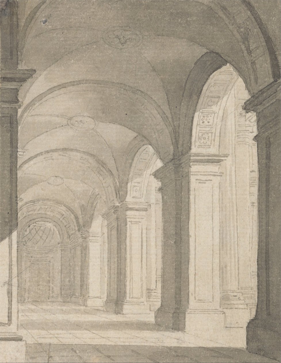 Colonnade with Vaulted Roof av Paul Sandby