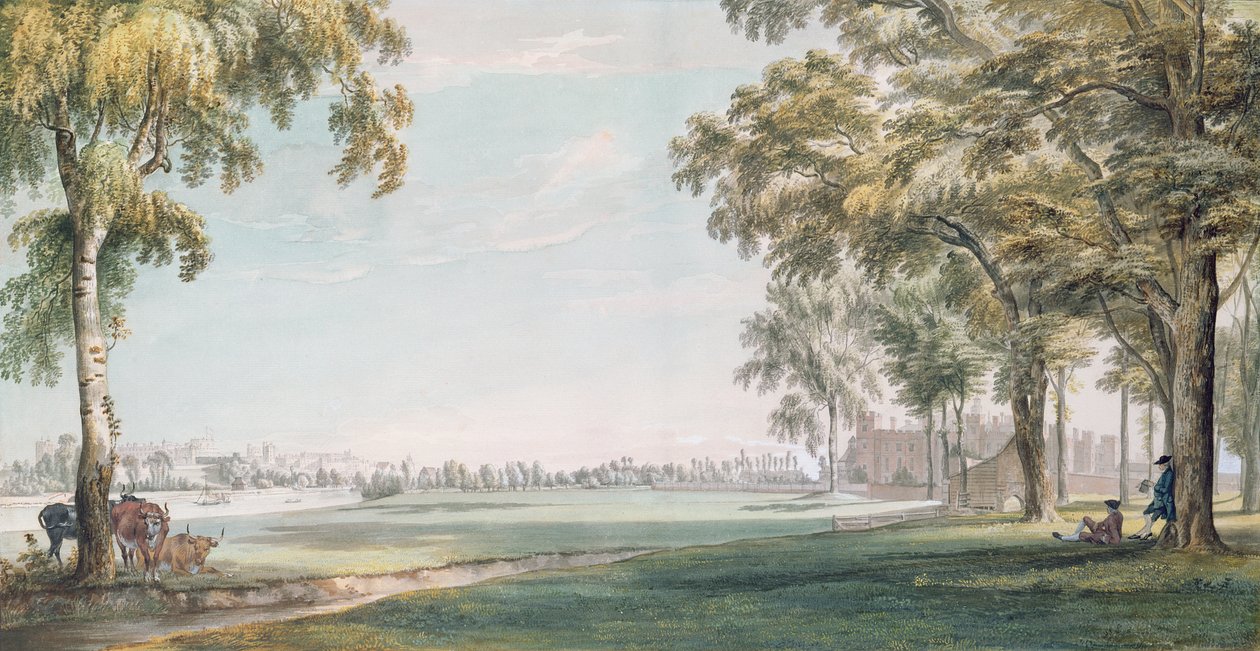 Eton College och Windsor från Playing Fields av Paul Sandby