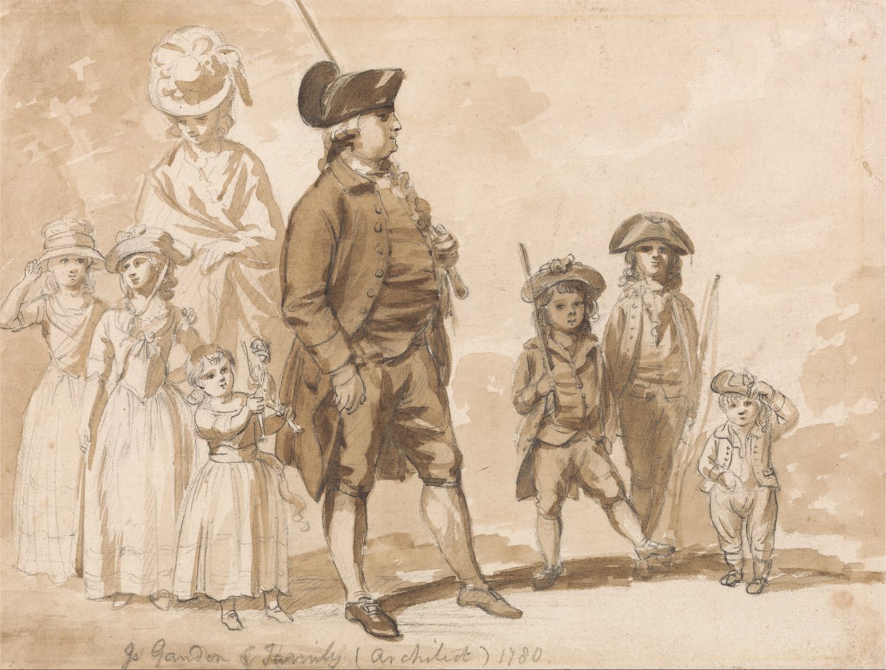 James Gandon and Family av Paul Sandby