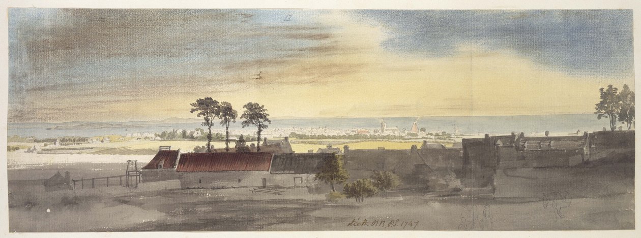 Leith, 1747 (akvarell och lite färgad krita över markeringar i grafit) av Paul Sandby