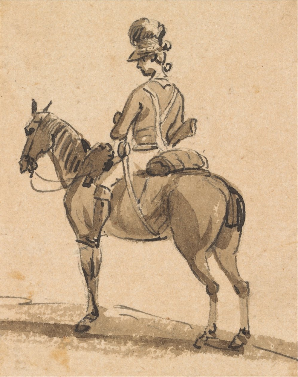 Light Dragoon, Mounted, Facing Left av Paul Sandby