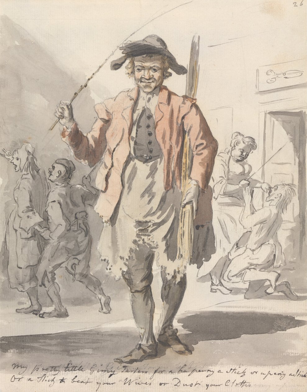 My Pretty Little Ginny Tarters for a Hapenny a Stick or a Penny a Stick, or a Stick to Beat Your Wi... av Paul Sandby