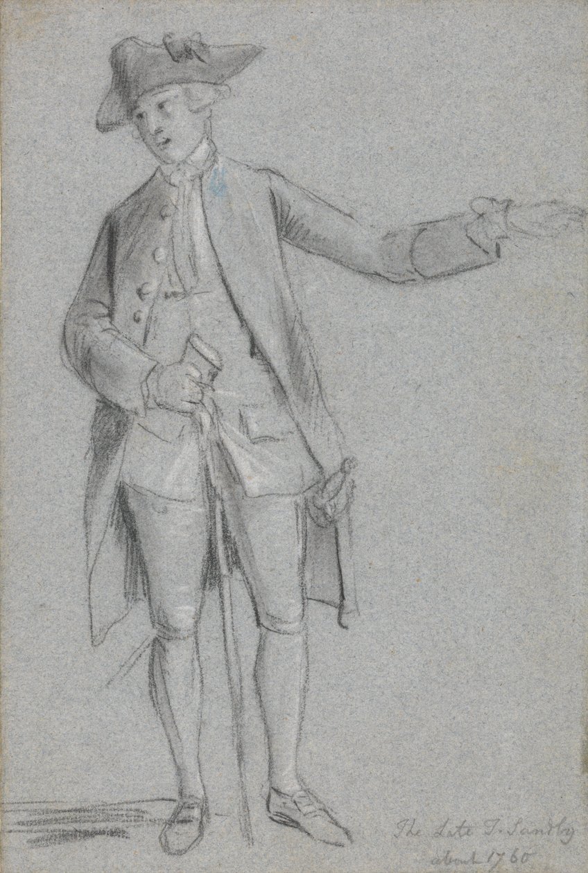 Portrait of Thomas Sandby, R.A., the Artists Brother av Paul Sandby