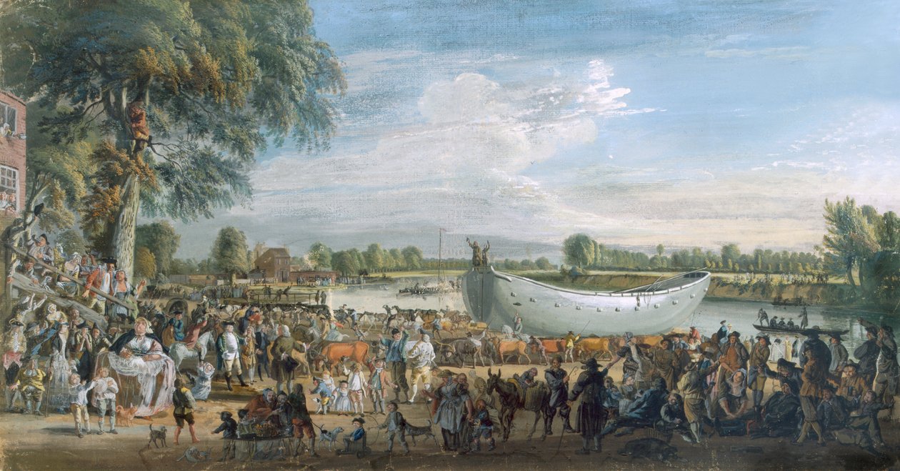 Den kinesiska junk på väg till Virginia Water, ca 1753 av Paul Sandby