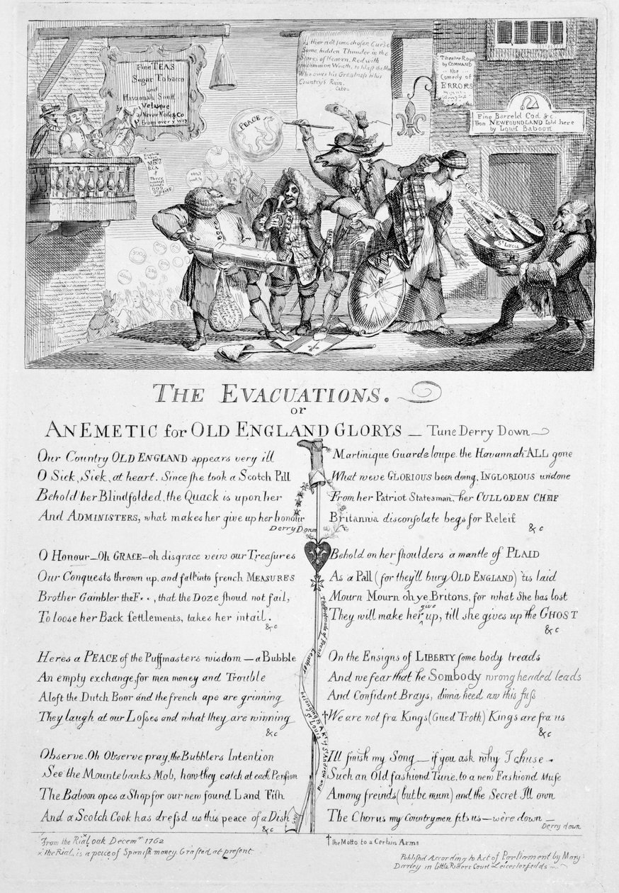 Evakueringarna eller ett smittämne för Old England Glorys, 1762 av Paul Sandby