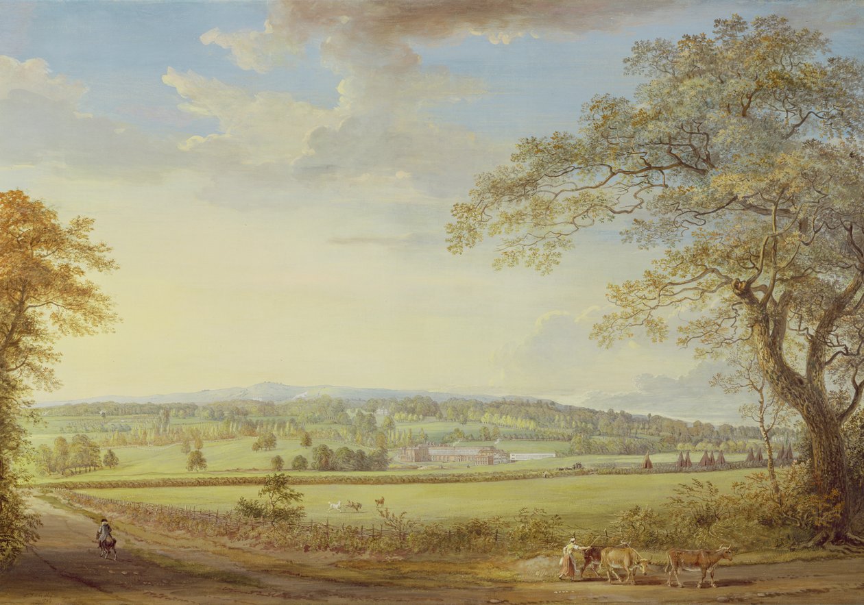 Whatman Turkey Mill i Kent, 1794 (gouache, kroppsfärg, wc och penna på papper på duk) av Paul Sandby