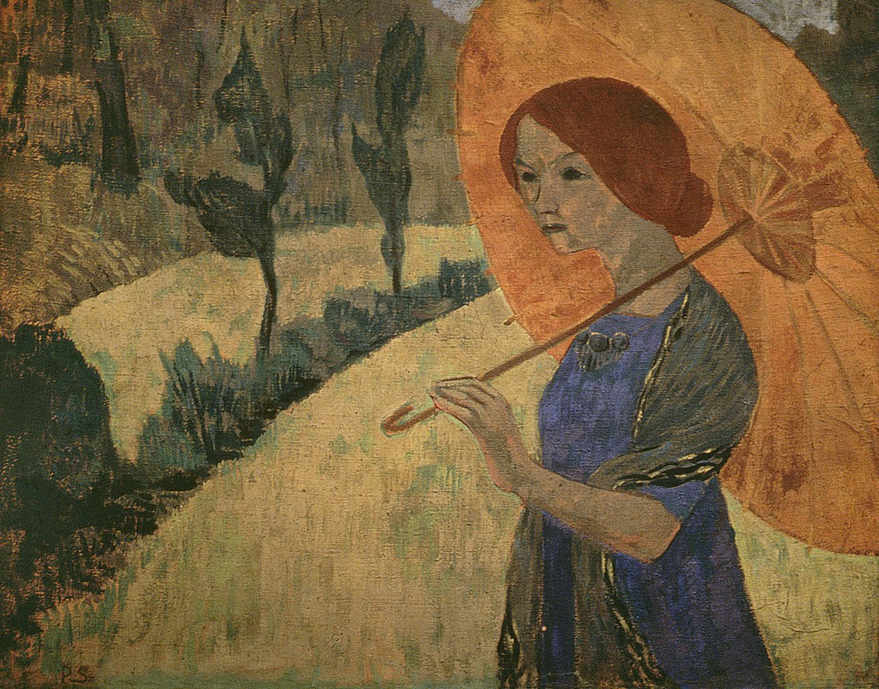 Madame Serusier med ett parasoll, 1912 av Paul Sérusier