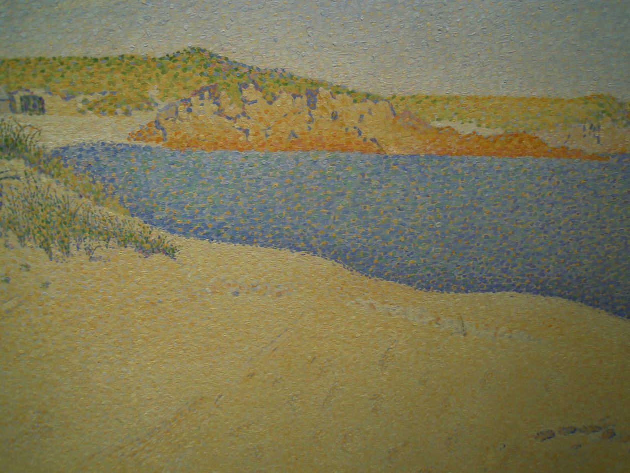  Stranden i Saint-Briac Av Paul Signac fragment closeupn: .     -. .n av Paul Signac