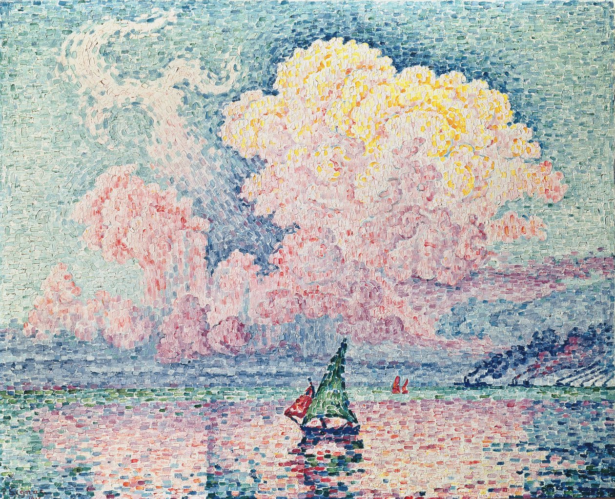 Antibes, det rosa molnet, 1916 av Paul Signac