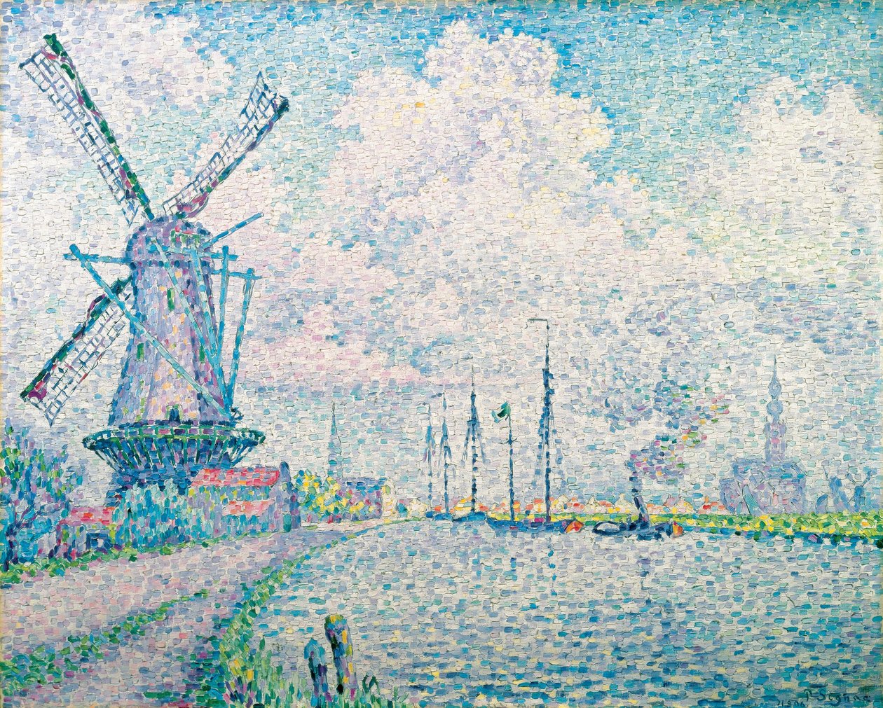 Canal of Overschie av Paul Signac