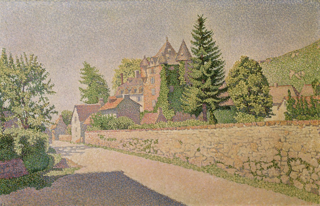 Chateau de Comblat, ca 1887 av Paul Signac