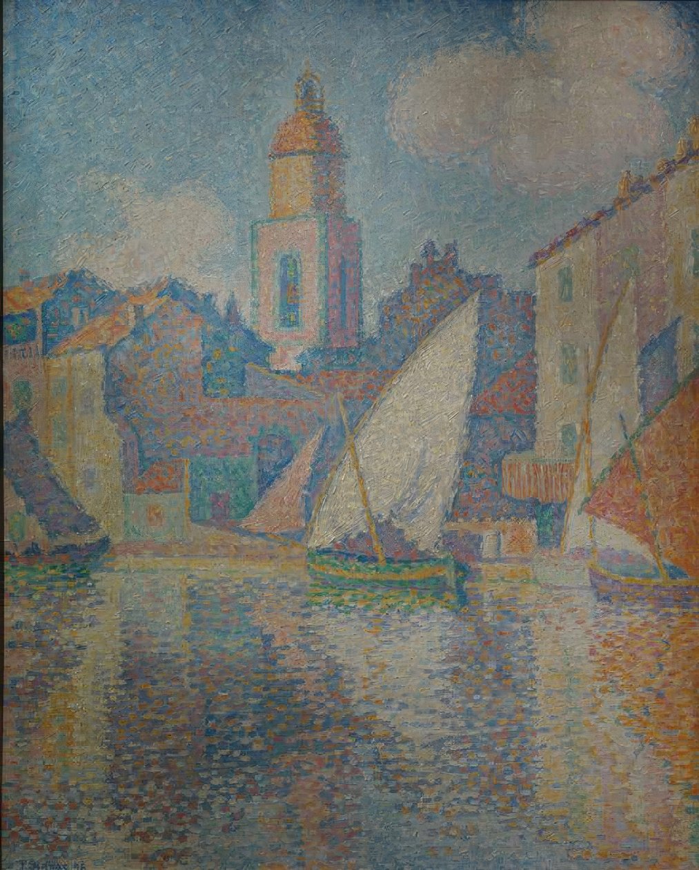 Saint-Tropez kyrktorn av Paul Signac