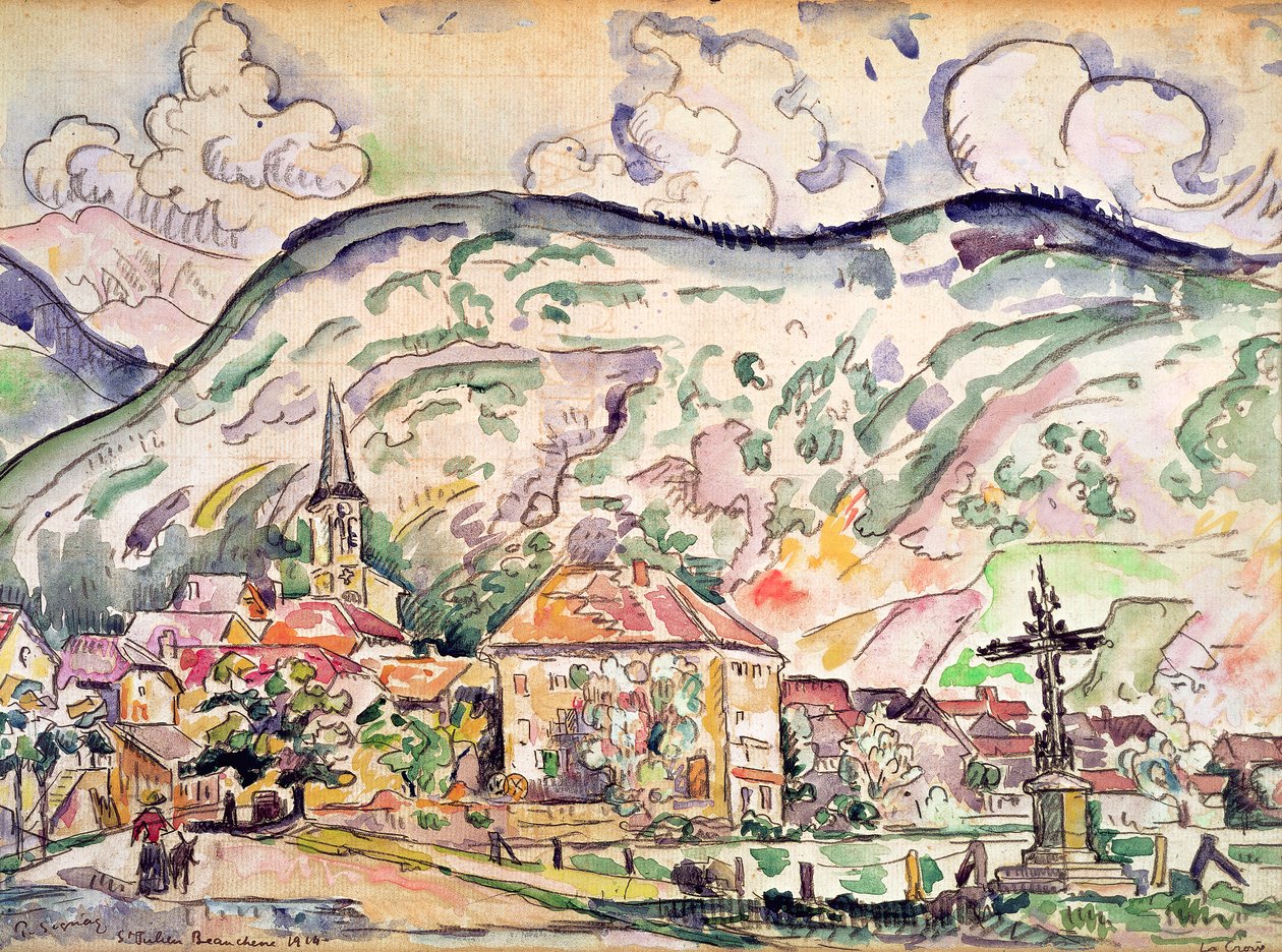 Saint-Julien-Beauchêne, 1914 (akvarell på papper) av Paul Signac