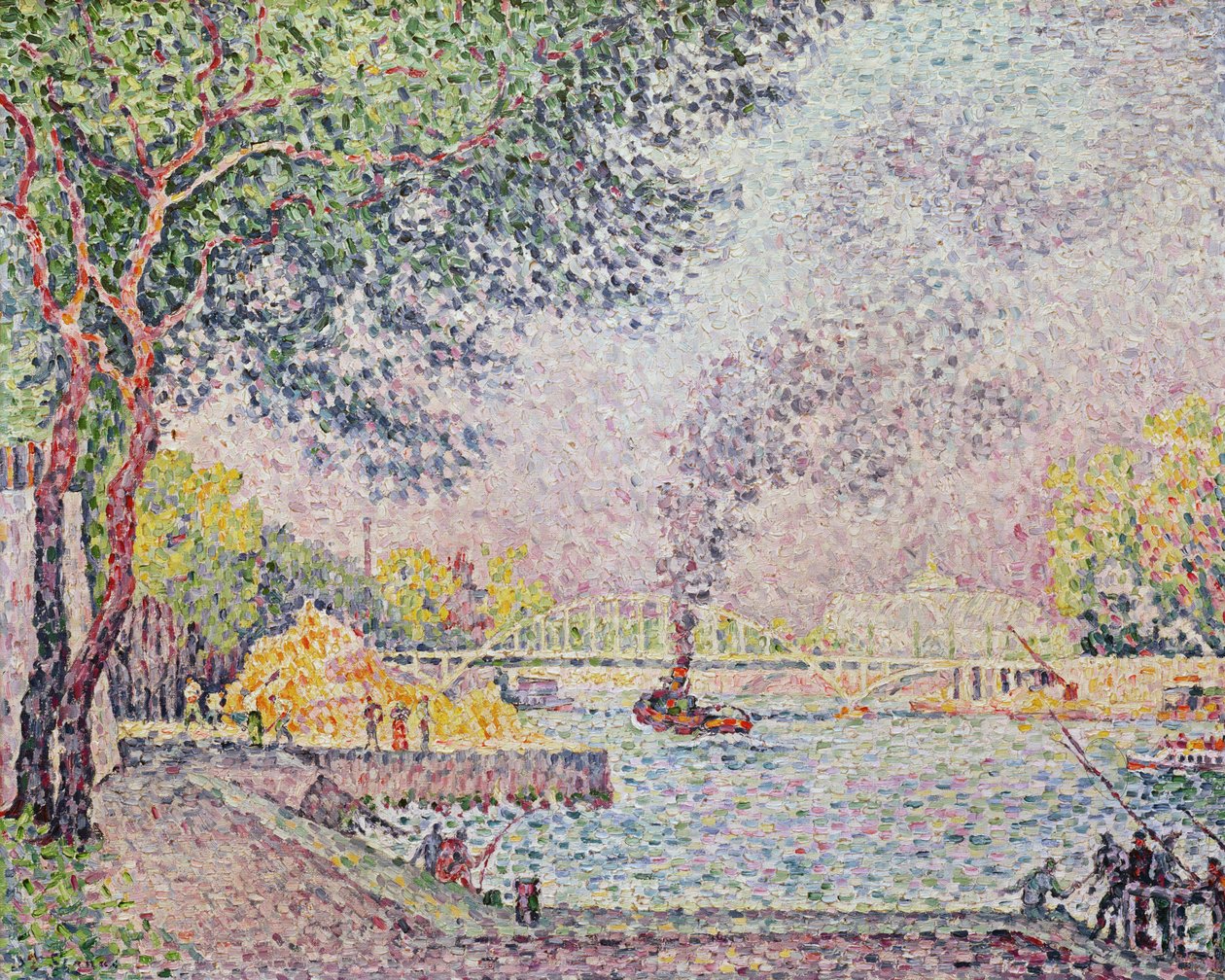 Debilly-fotbryggan, omkring 1926 av Paul Signac