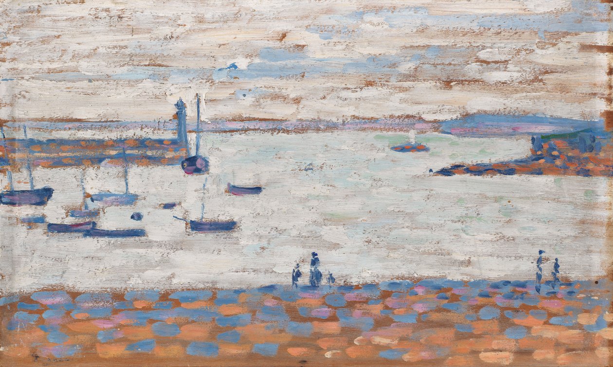 Ingången till hamnen, Portrieux av Paul Signac