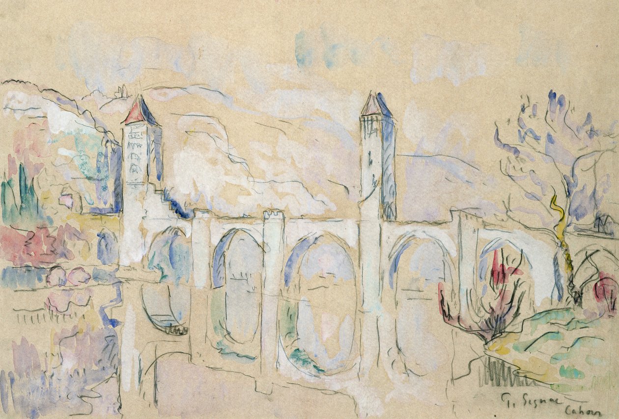 Pont Valentre, Cahors av Paul Signac