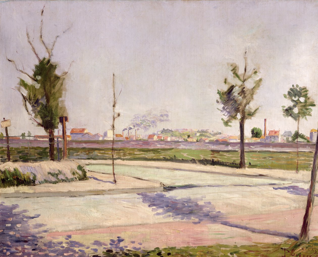 Vägen till Gennevilliers, 1883 av Paul Signac
