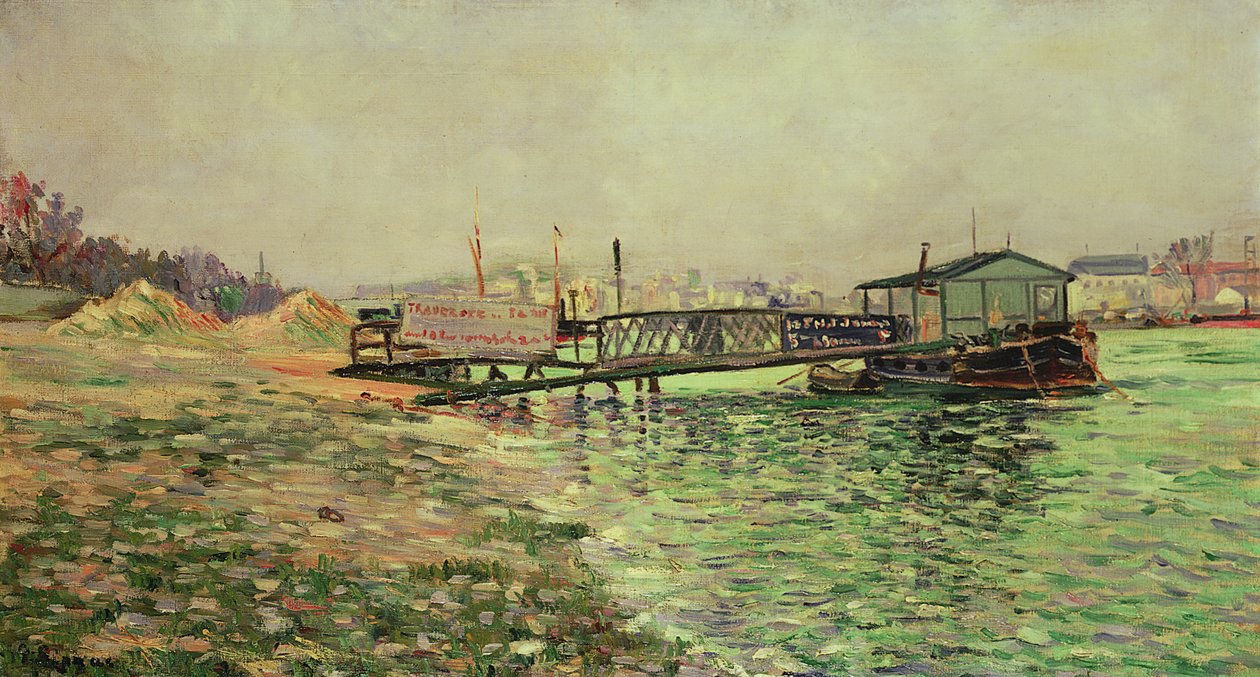 Seinen vid Quai St. Bernard, ca 1886 av Paul Signac