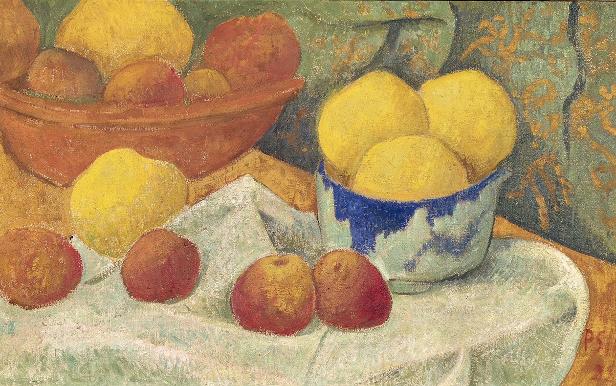 Äpplen med ett blått fat, 1922 av Paul Sérusier