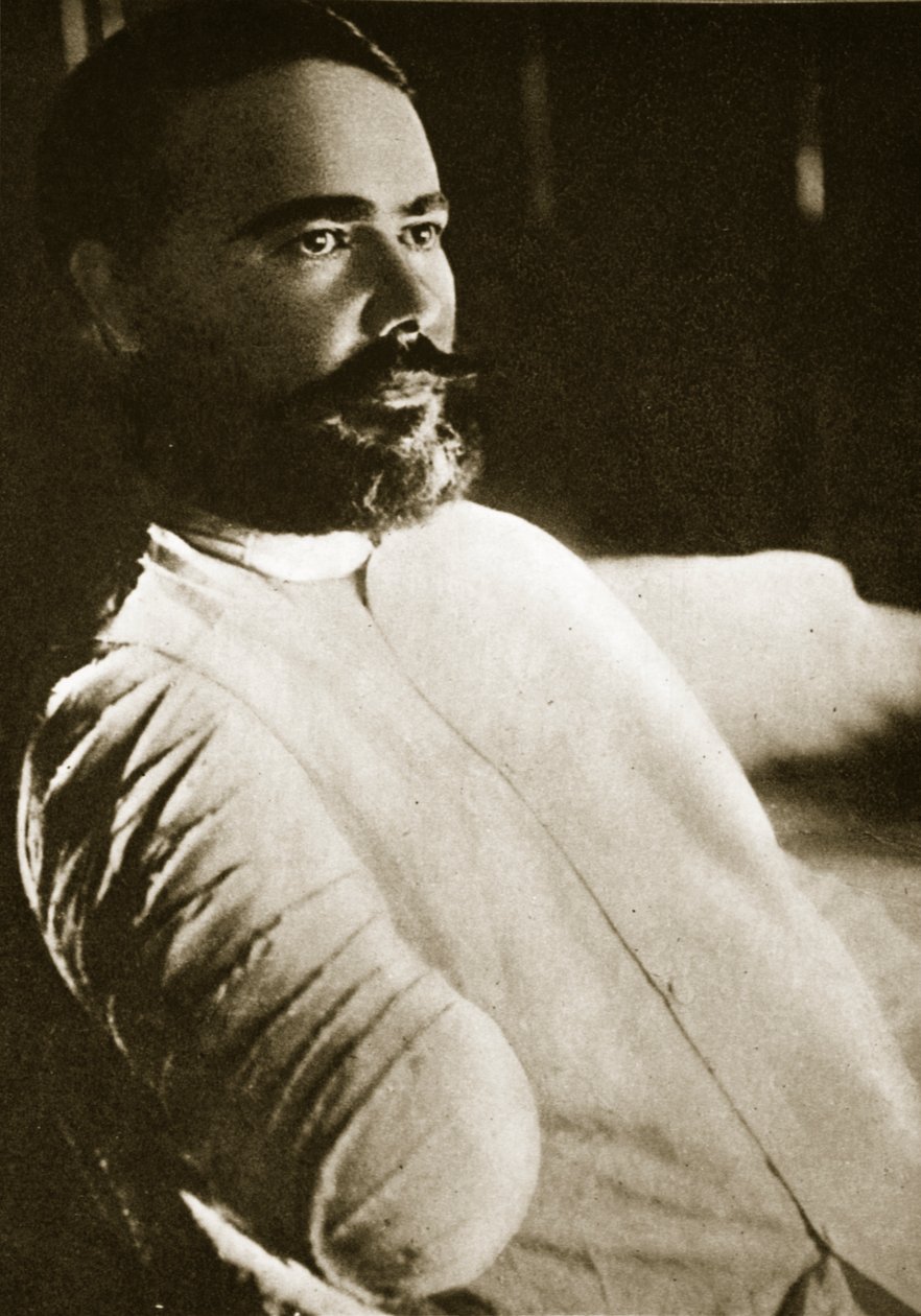 General Obregon efter att hans högra arm blåst av en granat vid Santa Ana del Conde, 1915 av Paul Thompson