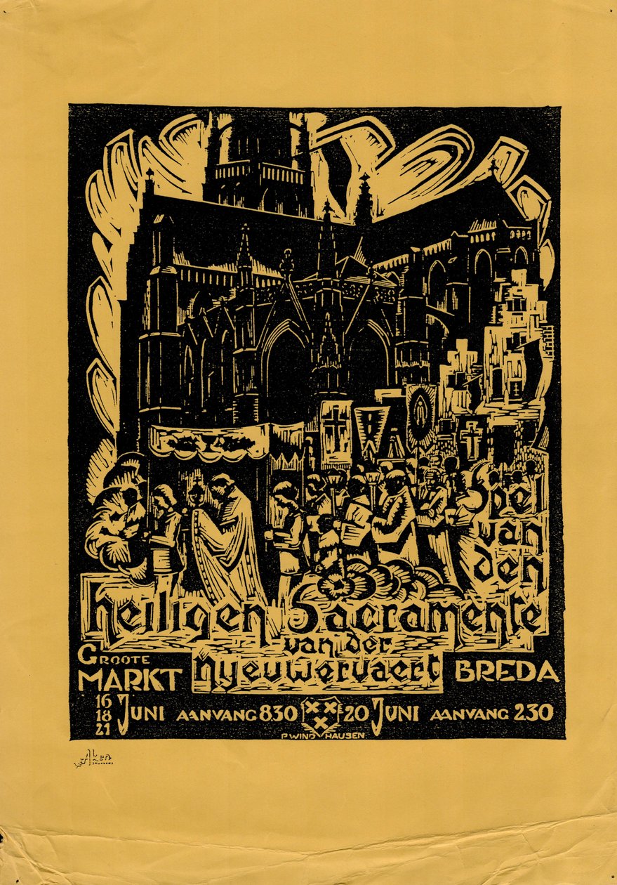 Affisch Game of the Holy Sacramente van der Nyeuwervaert av Paul Windhausen