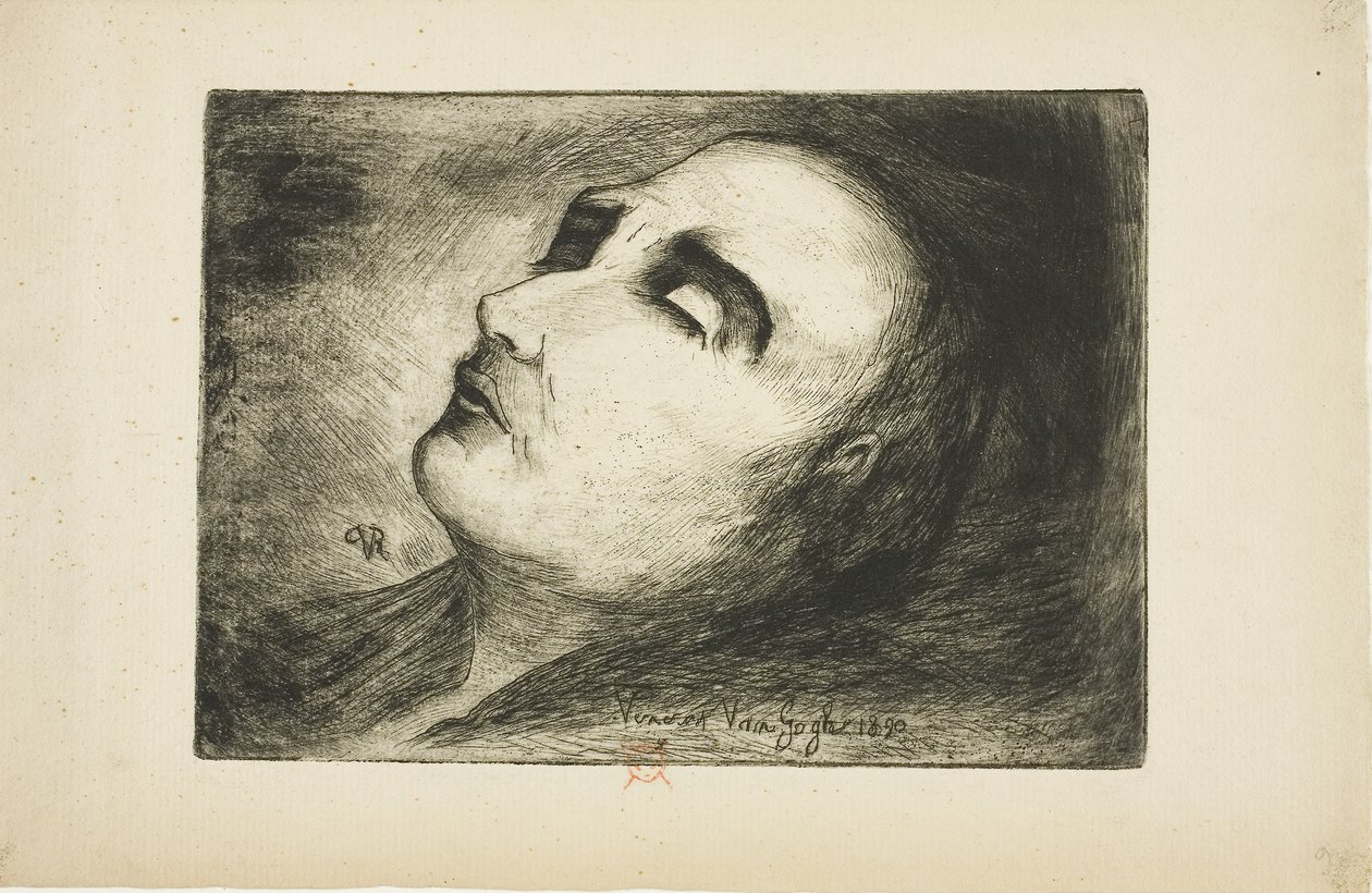 Vincent van Gogh på sin dödsbädd av Paul (1828 1909) Gachet