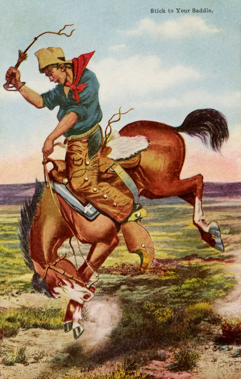 Cowboy på häst av Paul (after) Gredo