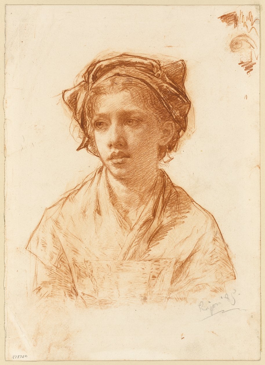 Byst av en bondflicka av Paul Adolphe Rajon