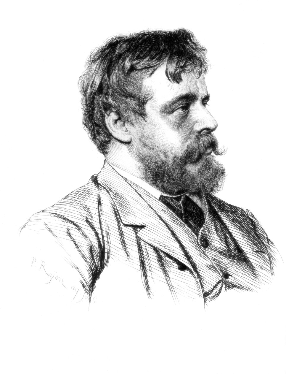 Lawrence Alma-Tadema, brittisk konstnär, c1880-1882. av Paul Adolphe Rajon