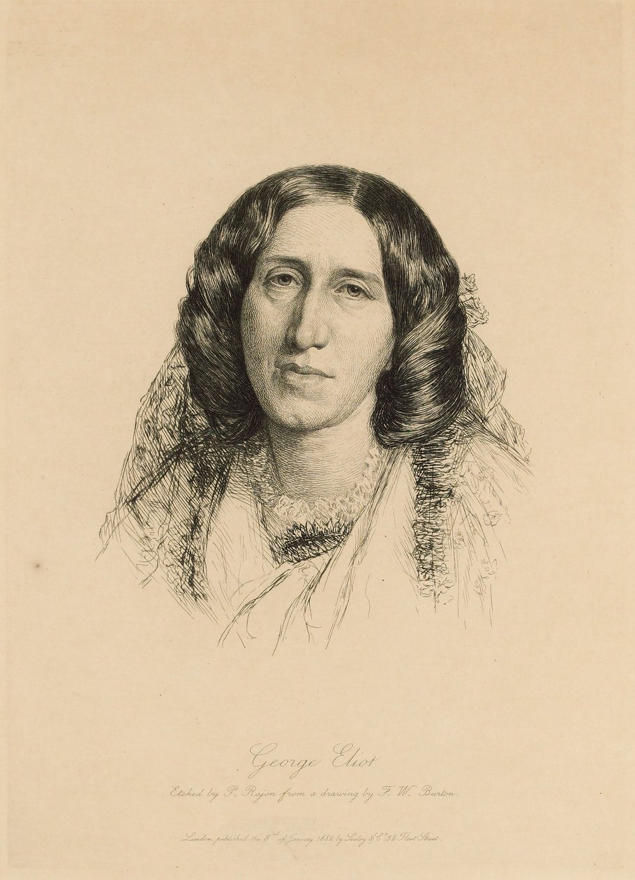 Porträtt av George Eliot 1819-1880, 1882. av Paul Adolphe Rajon