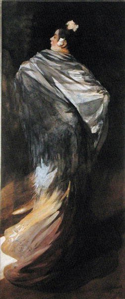 En spansk skönhet, ca 1900 (akvarell på papper) av Paul Albert (attr. to) Besnard