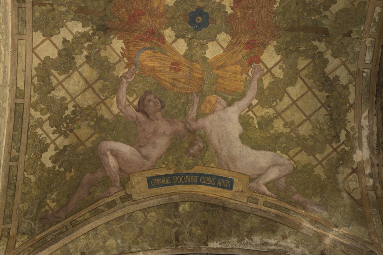 Dekorationer för peristylvalvet i Petit Palais, mellan 1909 och 1910 (arkitektonisk dekor) av Paul Albert Baudouin