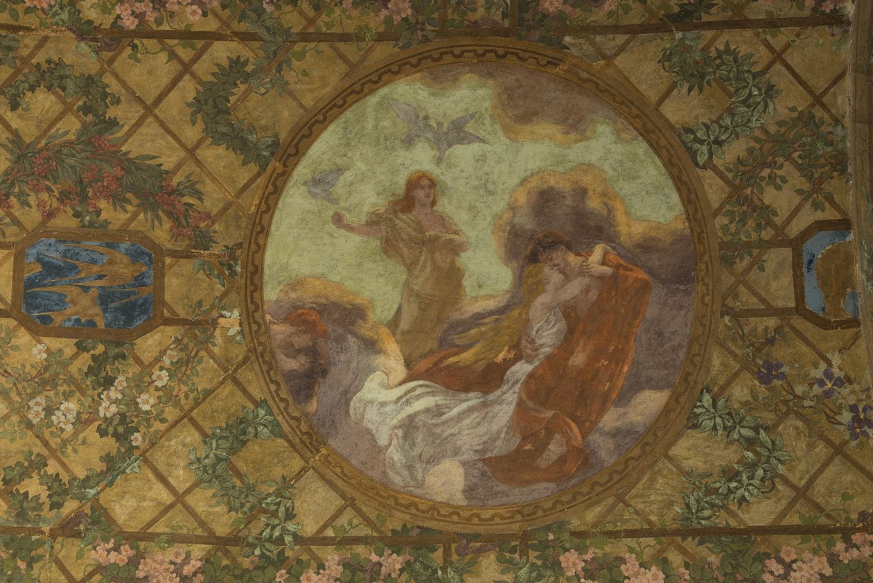 Månader i den revolutionära kalendern: Germinal, mellan 1909 och 1910 (arkitektonisk dekor) av Paul Albert Baudouin