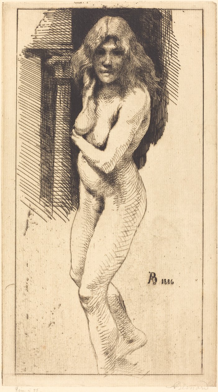 Carmen Standing in the Nude Carmen nue debut, 1886. av Paul Albert Besnard