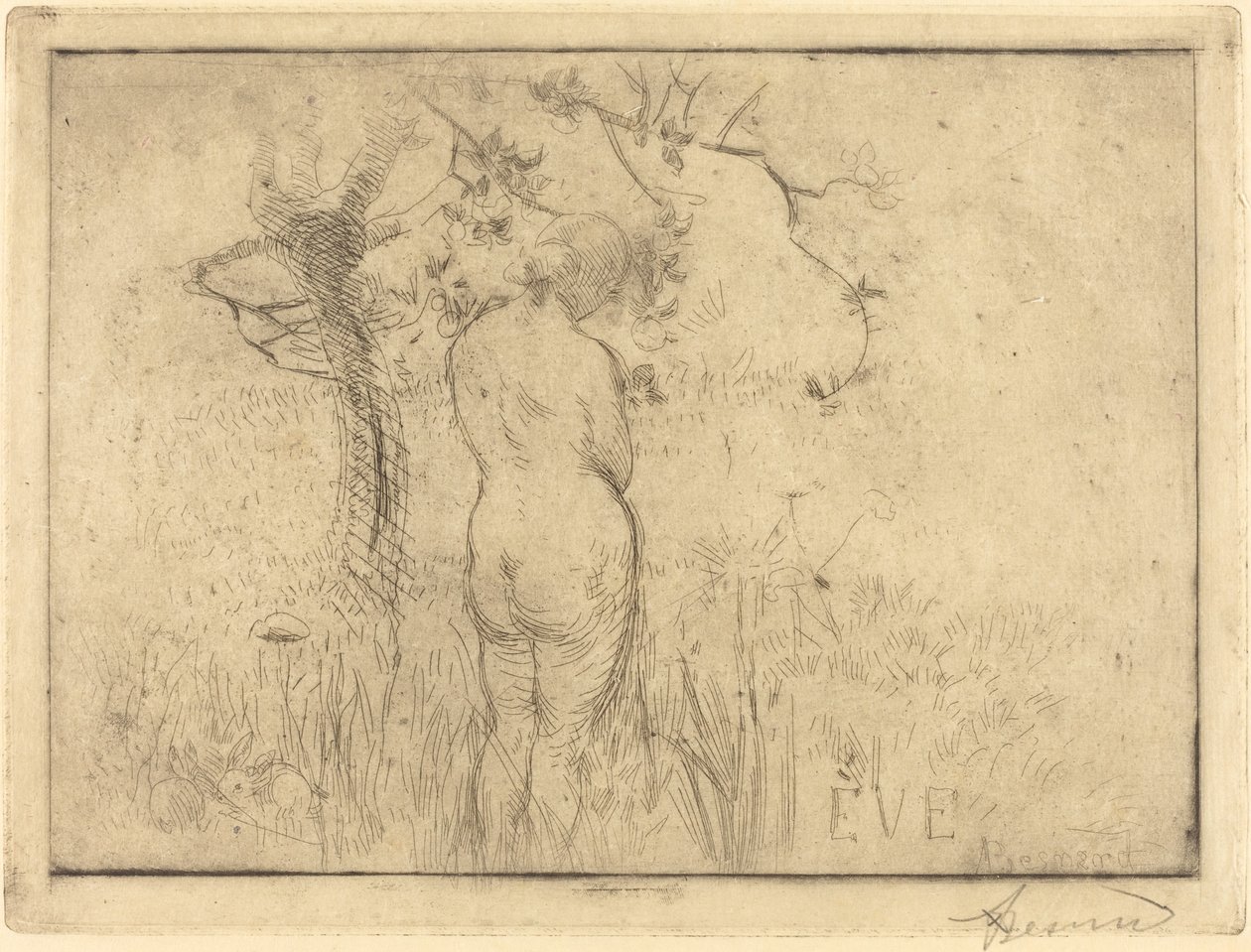 Afton före äppelträdet Afton bakifrån framför äppelträdet, 1892. av Paul Albert Besnard