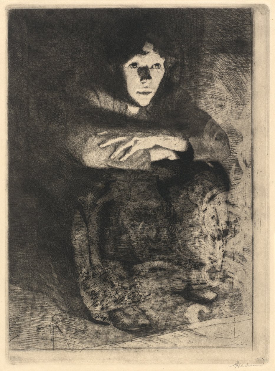 I glöden i askan, 1887. av Paul Albert Besnard