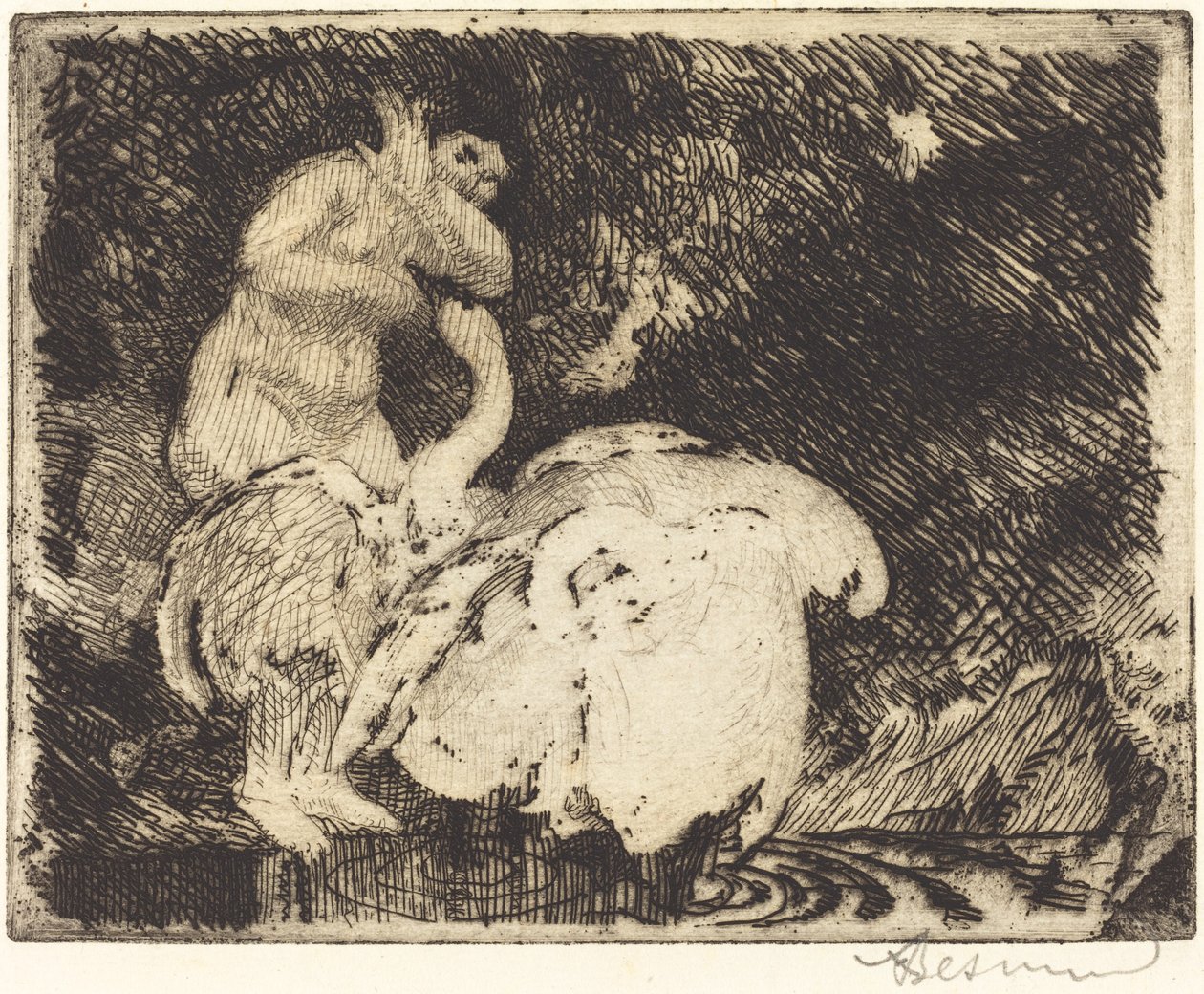 Leda Bad Leda bad, 1913. av Paul Albert Besnard