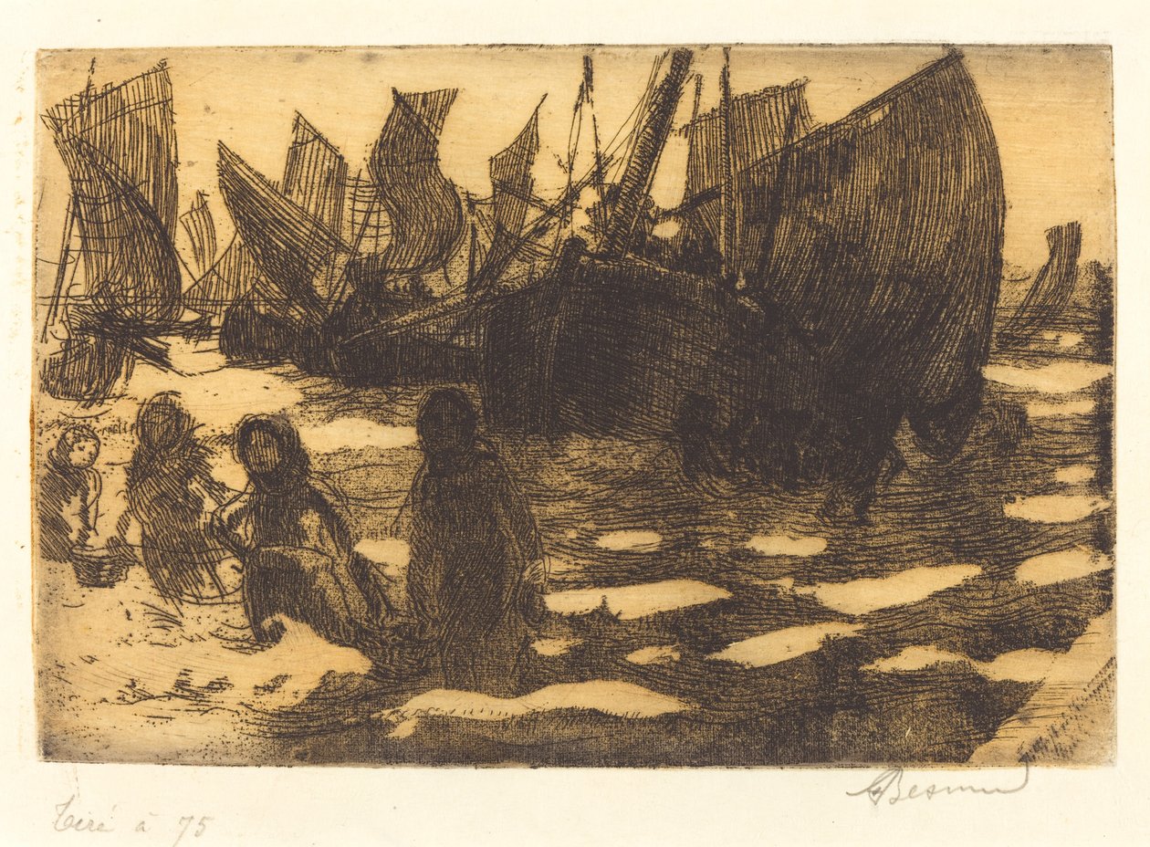 Små fiskebåtar från Berck Petites Pêcheuses de Berck, 1897. av Paul Albert Besnard