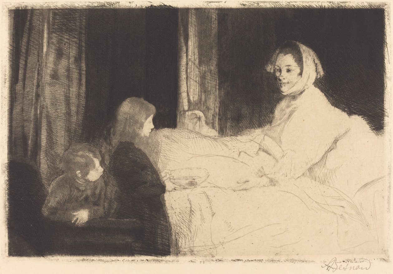 Den sjuka modern, 1889. av Paul Albert Besnard