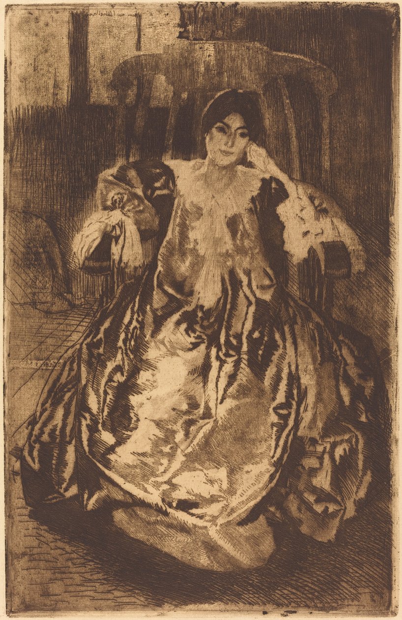 Sidenklänningen Sidenklänningen, 1887. av Paul Albert Besnard