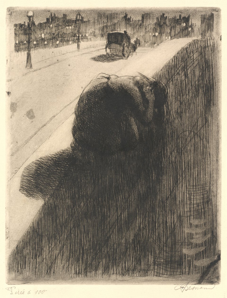 Självmordet Le Suicide, ca. 1886. av Paul Albert Besnard